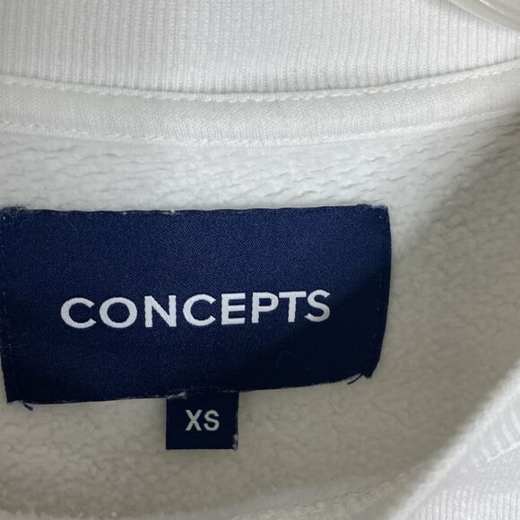 CONCEPTS White Randsom Crewneck 100% Cotton Sweatshirt Size XS - Picture 3 of 8
